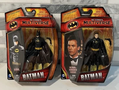 Boneco Batman DC Multiverse 89 e variante desmascarada Michael Keaton - Imagem 1 de 3