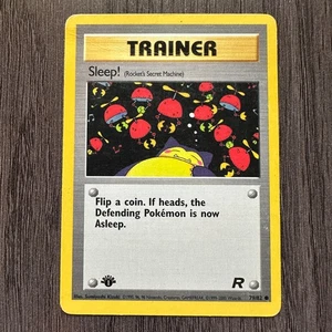 Sleep! (Rocket's Secret Machine) 79/82 Team Rocket Regular MP Pokemon Card TCG - Picture 1 of 10