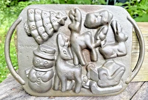 Vintage Lillian Vernon Christmas Cookie Mold Set – Cast Iron – 7 Holiday Shapes - Picture 1 of 3