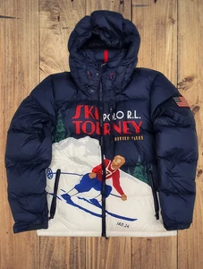 Polo Ralph Lauren Ski Print Water-Repellent Down Jacket  NWT SIZE LARGE XL - Picture 1 of 2