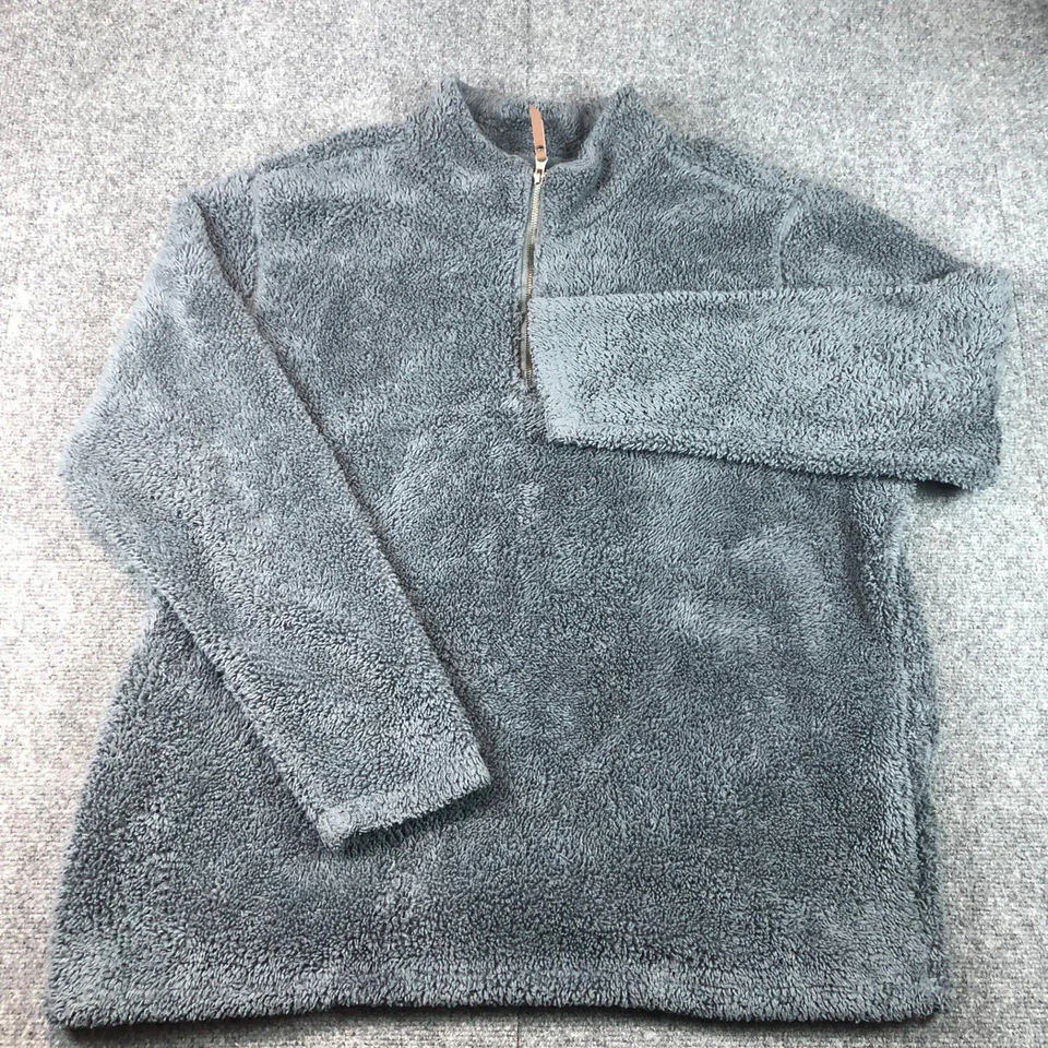 Pullover Charles River Apparel para mujer talla XXL gris polar difuso 1/4 cremallera Foto 1 de 4
