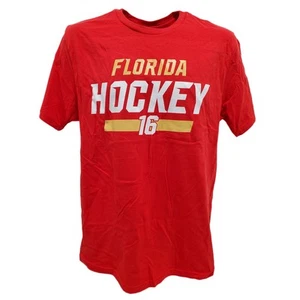 NHL Florida Hockey Panthers Inspired Barkov #16 Adults Men Red Tshirt Tee - Picture 1 of 4