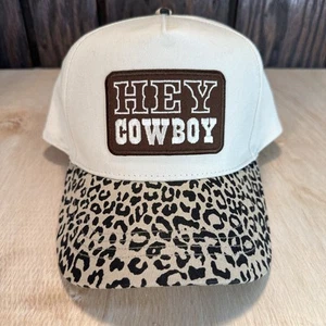 Hey Cowboy Snapback Hut Damen David und Young Leopard Gepard Print Patch - Bild 1 von 9