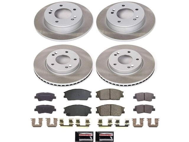 Kit de pastillas de freno y rotor delanteras y traseras para Kia Soul SN293QN 2020-2024 Foto 1 de 1