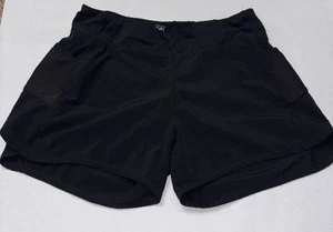 Athleta Girls Shorts Size XL 14 Record Breaker 3” Black 2 Mesh Pocket Lined - Picture 1 of 10