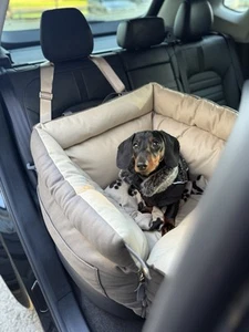 Premium Travel Dog Bed - Washable Pet Car Seat Cushion Comfort Protector - Picture 1 of 8