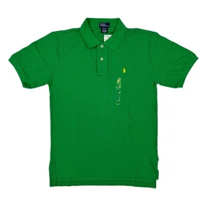 Polo Ralph Lauren Boy's Solid Polo Shirt - Green (Yellow) - Size: M (12/14) - Picture 1 of 4