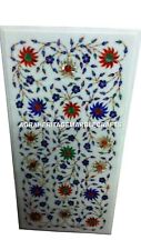 36"x24" Marble Dining Table Top Marquetry Art Floral Inlay Work Home Decor H1689