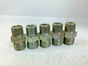 3/8" NPT, STRAIGHT MALE UNION FITTING (LOT OF 5) - Picture 1 of 4