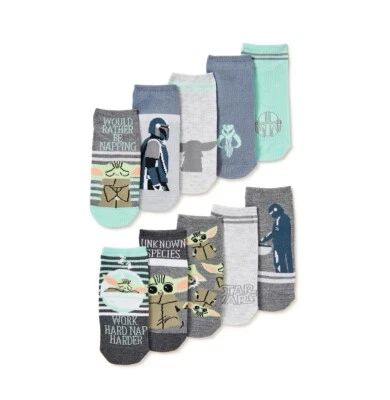 10 pares | Calcetines Star Wars MANDALORIAN para mujer talla 4-10 No-Show Foto 1 de 3