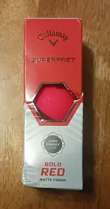 Callaway Superfast Bold Red matte finish golf balls, Box of 3 - Picture 1 of 5