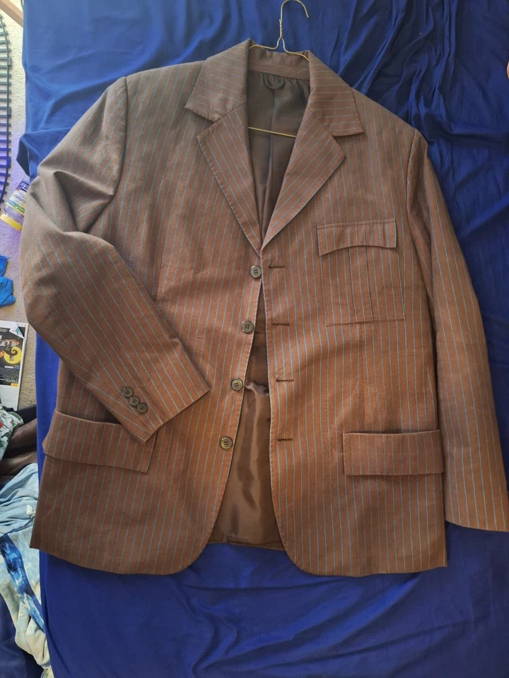 Traje Baron Boutique 10th Doctor Who Marrón a Rayas Foto 1 de 4
