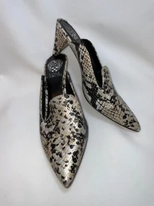 Vince Camuto Women's Cessilia Leather Pointed Toe Slip On Mules Pump SZ 8.5 EUC - Picture 1 of 11