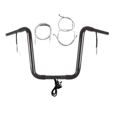 1 1/4" Black 14" Prewired Narrow Bar Kit 2014-2016 Harley Road King No ABS Foto 1 de 2