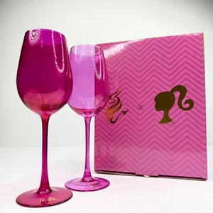 BARBIE x DRAGON GLASSWARE💖 | THE BARBIE COLLECTION WINE GLASSES | NEW IN BOX✨ - Picture 1 of 7
