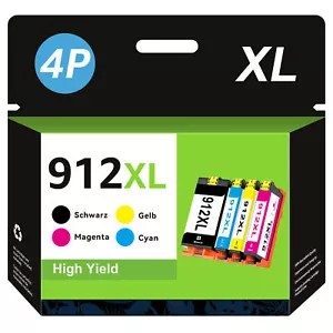 4 wkłady atramentowe do HP 912 XL OfficeJet 8012 8014 8015 Pro 8022 8024 8025 8023 - Zdjęcie 1 z 5