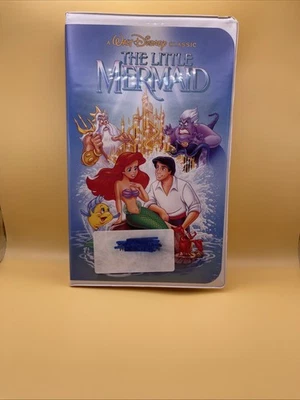 Оригинальный винтажный чехол-раскладушка 1990 года с запрещенной обложкой The Little Mermaid на видеокассетах Disney - Изображение 1 из 3