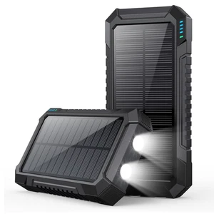Solar Powerbank 26800mAh 3 Ausgänge 2 LED Taschenlampe - Bild 1 von 8