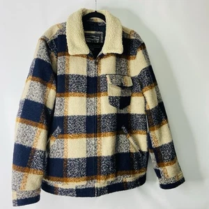 LEVI STRAUSE & CO PLAID SHERPA TRUCKER JACKET Men’s XL - Picture 1 of 12
