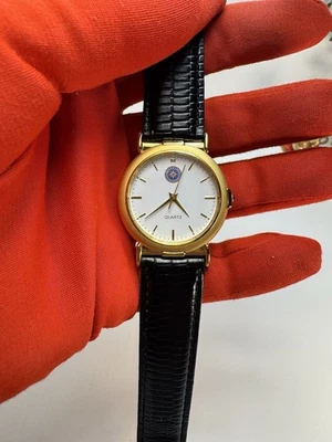 Редкие Корейские Кварцевые Золотистые Мужские Часы NIS Дипломатический Подарок Винтажные Рабочие - Изображение 1 из 4