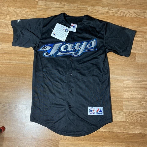 Toronto Blue Jays Frank Thomas #35 Authentic Black Jersey Majestic NWT Small Cover