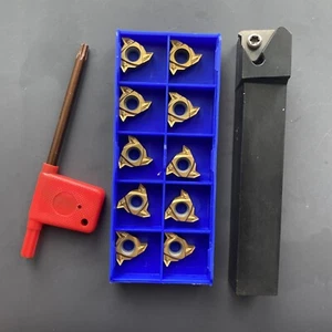 CNC Lathe tool holder SER1616H16-B with 10PCS 16IR G60 Carbide Turning Insert - Picture 1 of 4