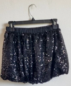 Cherokee Girls Sequined Glitter Short Skirt Black Sz L/G 10/12 NWOT - Picture 1 of 11