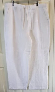 Cubavera Mens Size XL Linen Blend Pants Relaxed Fit Wedding Beach Drawstring New - Picture 1 of 8