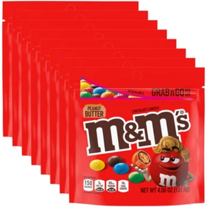 M&M'S Peanut Butter Milk Chocolate Candy, Grab N Go-, 4.5 Oz Resealable Bag (Pac - Picture 1 of 12