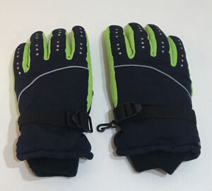 Champion Mens Ski Gloves Black Green Waterproof Winter Thinsulate Sz 8/16