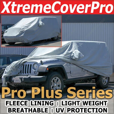 2019 2020 JEEP WRANGLER UNLIMITED BREATHABLE CAR COVER W/Fleece Dark Gray-GREY - Image 1 of 4