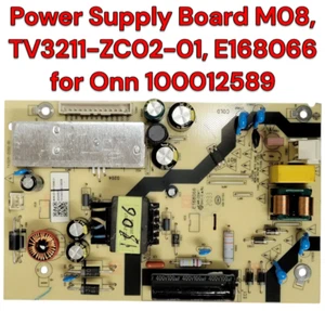 Power Supply Board M08, TV3211-ZC02-01, E168066 for Onn 100012589 - Picture 1 of 4