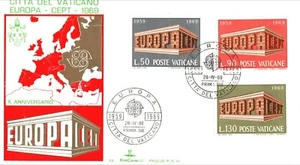 Vatican City 1969 Europa CEPT Stamps FDC Vatican CDS - Picture 1 of 2
