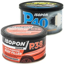 U-Pol David's Isopon P38  Car Body Compound Filler & P40 Glass Fibre Repair Kit