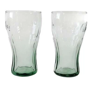 Juego de 2 vasos verdes vintage de Coca-Cola - Imagen 1 de 5