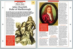 John Churchill - 1704 Stuarts Atlas Kings & Queens Of GB Maxi Card
