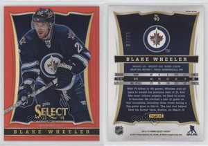 2013-14 Panini Select Black Friday Red Prizm /35 Blake Wheeler #90