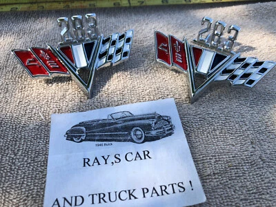 ¡NUEVO CHEVY 283 1964 A 1967 Y BANDERAS GUARDABARROS! IMPALA CAMARO CHEVY II MALIBU! Foto 1 de 4