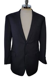 Samuelsohn Designer Mens Gray Striped Sports Coat US Size 44R two Button Jacket