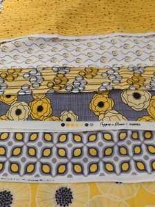 6 Gorgeous Fat Quarters Quilt Fabric Poppies Theme by designer Patrick Lose - Picture 1 of 9