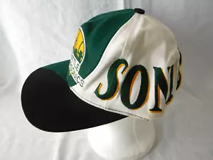 Vintage Seattle Supersonics Sonics Baseball Cap Hat Snapback Drew Pearson Twill - Picture 1 of 9