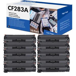 10 PK CF283A Toner Compatible with HP LaserJet MFP M127fw M127fn M125rnw M225d - Picture 1 of 8