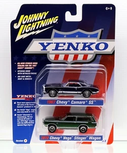 Johnny Lightning 1/64 1967 Chevy Camaro SS 1972 Chevy Vega Stinger Wagon Yenko - Picture 1 of 5