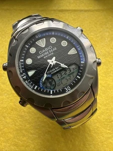 Reloj Iluminador Casio Marine Gear WR 100M Unisex Gráfico de Marea Fase Lunar MRP-701 - Imagen 1 de 12