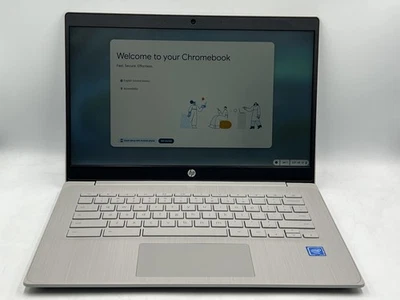 HP 14a-ne0013dx 14" Chromebook Intel Celeron N4120 4GB Ram 64GB eMMC Used - Image 1 of 4
