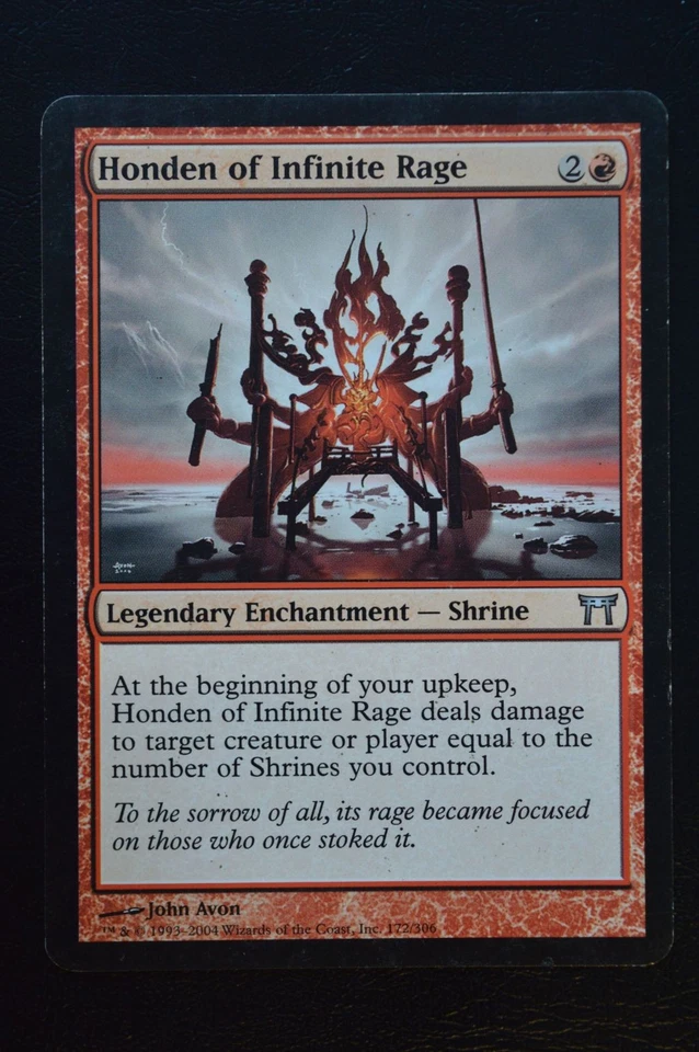 Magic The Gathering MTG HONDEN OF INFINITE RAGE Champions of Kamigawa LP Played - Image 1 of 2
