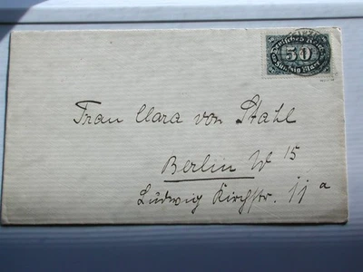 ALEMANIA 1923 CUBIERTA INFLADA 50 marcas Mi# 246c (Sc# 198 negro-azul) EXPERTO Foto 1 de 4