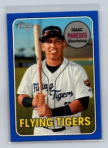 2018 Topps Heritage Minor League #73 Isaac Paredes Blue #/99 - Bild 1 von 2