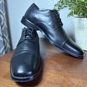 Scarpe Oxford Johnston & Murphy da uomo 12 larghe punta a cappuccio in pelle nera 59-11567 11M - Foto 1 di 10