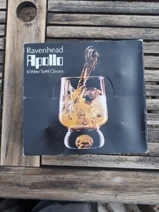 Raven head Apollo Wine Or Spirit Glasses. Original Box - Picture 1 of 6